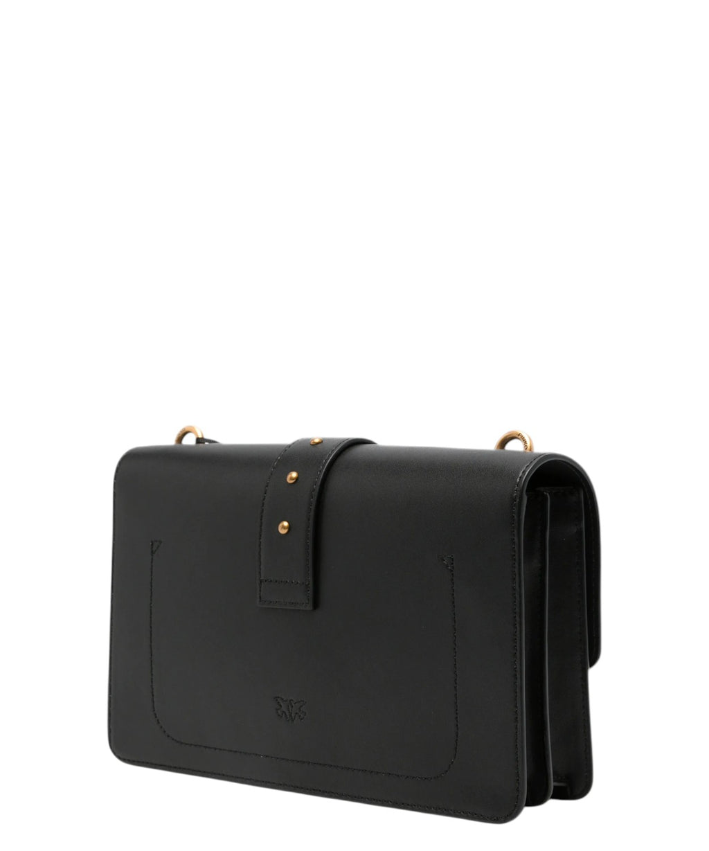Borsa Pinko Love Birds in Pelle Nera con Tracolla