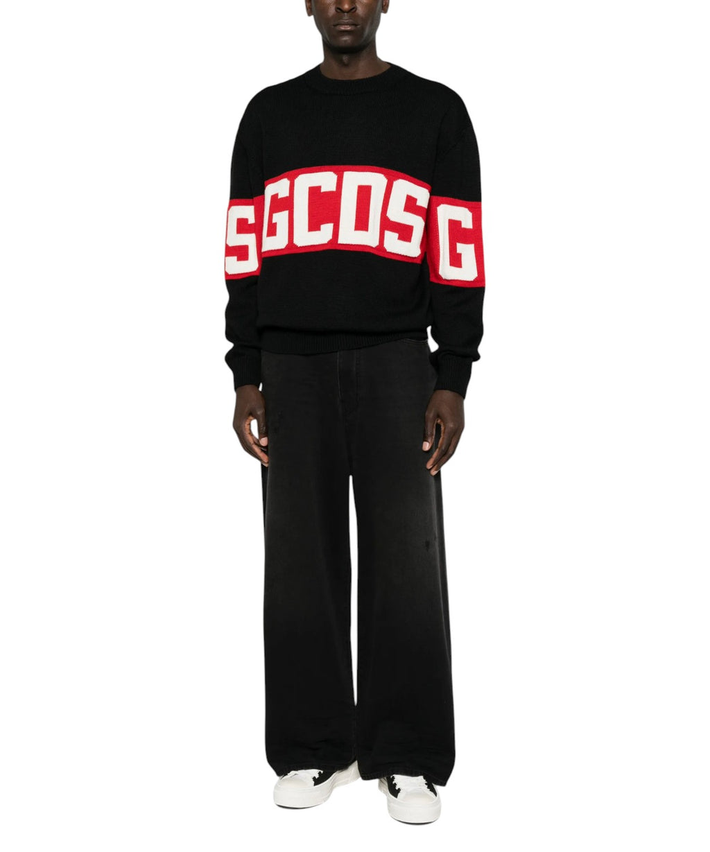 Pull GCDS avec logo jacquard