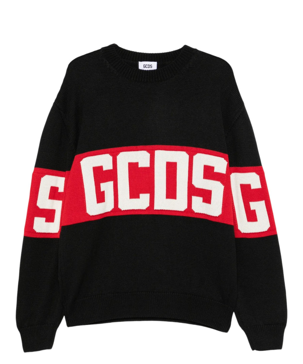 Pull GCDS avec logo jacquard
