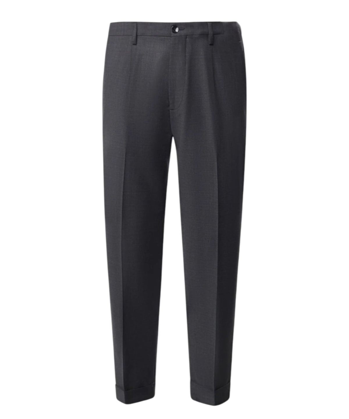 Pantalons Homme Michael Coal Plissé en laine avec revers