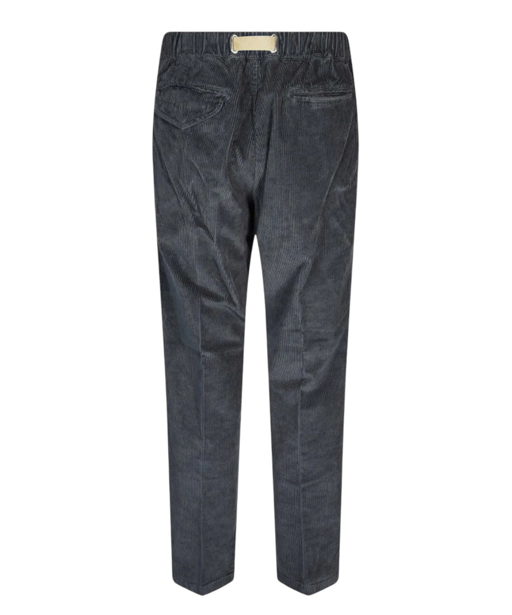 Pantaloni Uomo Effetto Velluto a Coste con Cintura