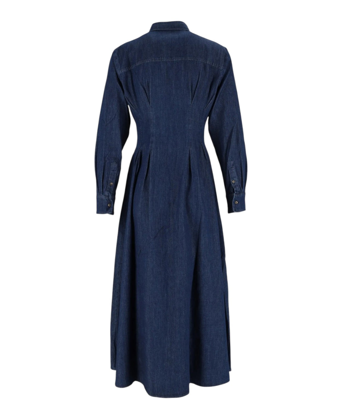 Abito Midi Alys in Denim con Ricamo Logo