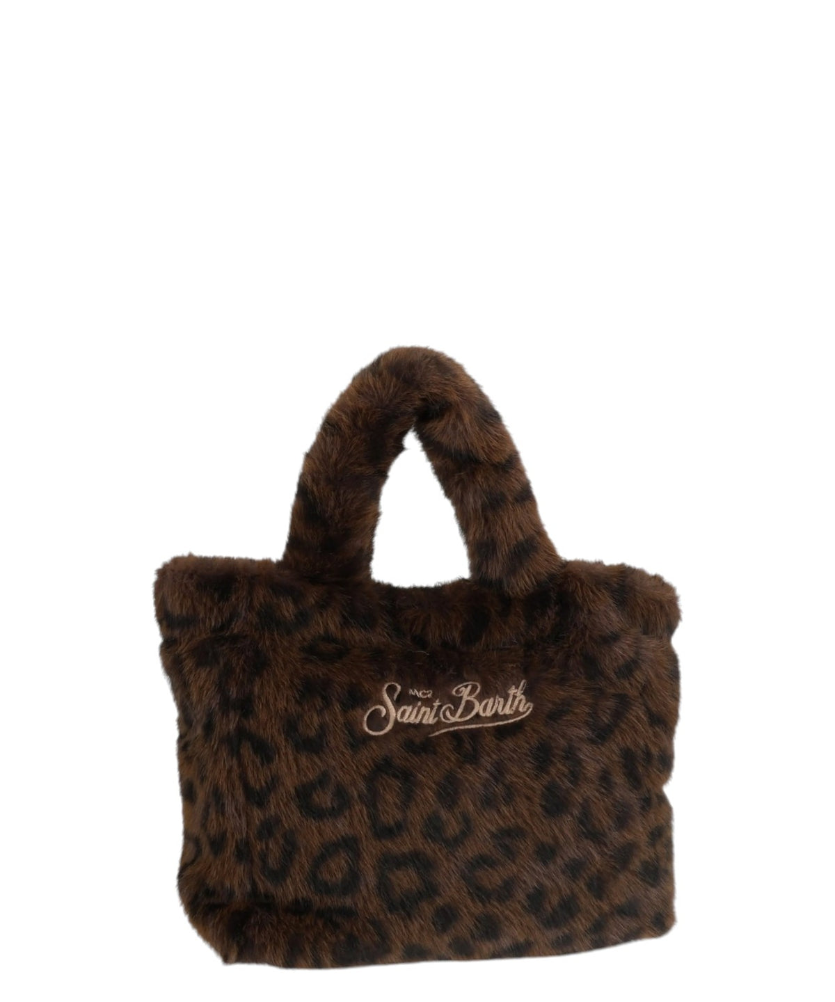Mini sac Vanity en fourrure souple léopard