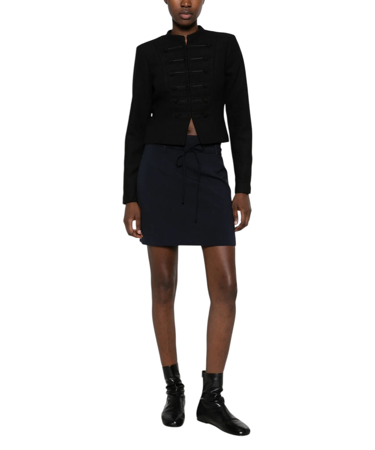 Minijupe femme Twinset avec cordon et détail noué