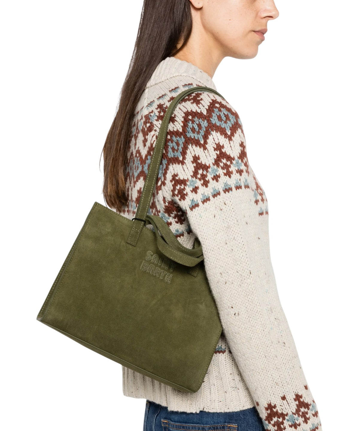 Sac Jour Midi en suède avec logo