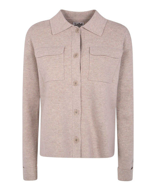 Cardigan Donna MC2 Saint Barth in Lana con Tasche