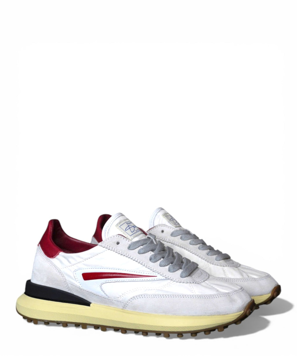 Baskets D.A.T.E. Athleta Nylon Blanc-Bordeaux