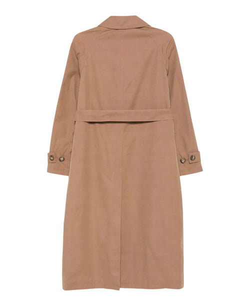 Cappotto Donna Lion con Cintura e Logo Ricamato