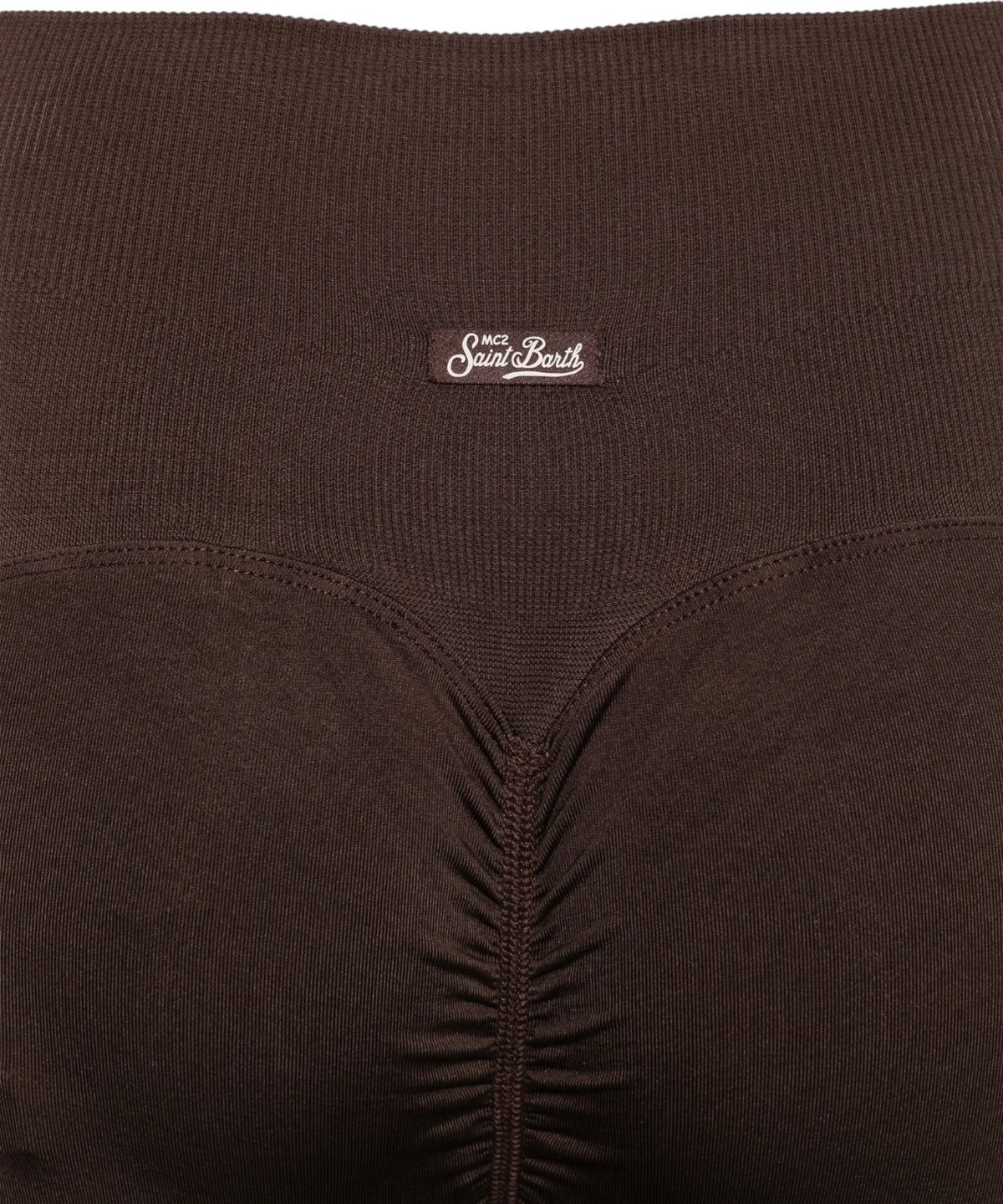 Leggings Vega con Logo e Dettaglio Arricciato
