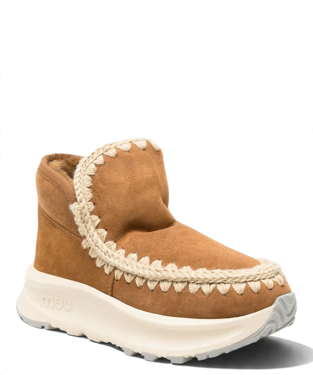 Mou Speed Eskimo Sneaker en daim et peau lainée