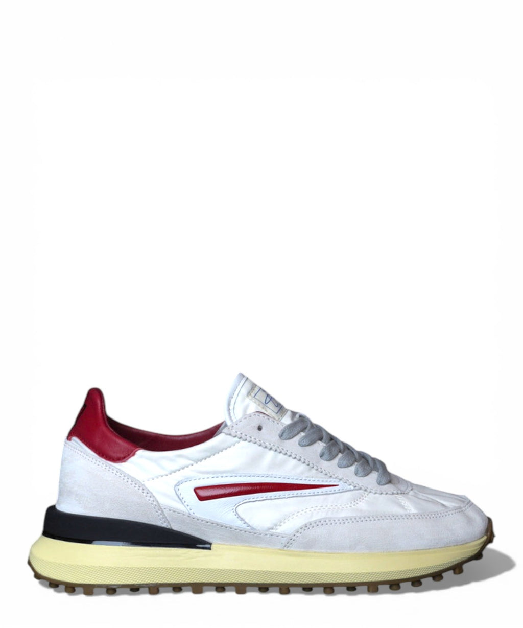 Baskets D.A.T.E. Athleta Nylon Blanc-Bordeaux