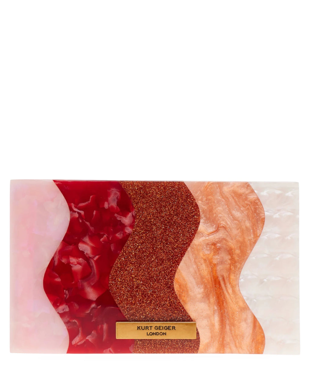 Pochette multicolore Kurt Geiger Party Box en acrylique