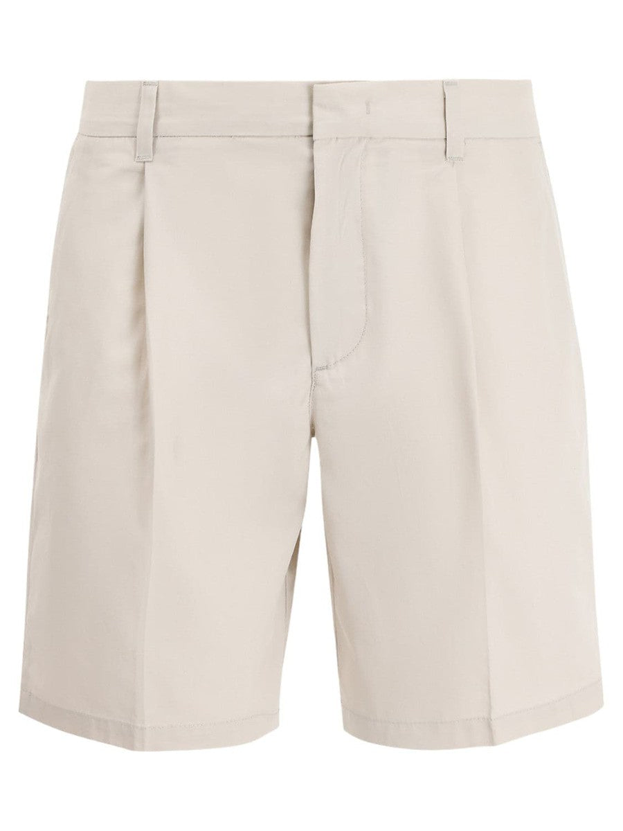 Bermuda chino in twill con pinces e piega-Emporio Armani-Pantaloni-Vittorio Citro Boutique