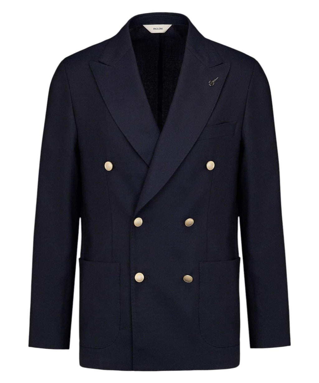 Veste croisée homme en laine vierge Super 110’s