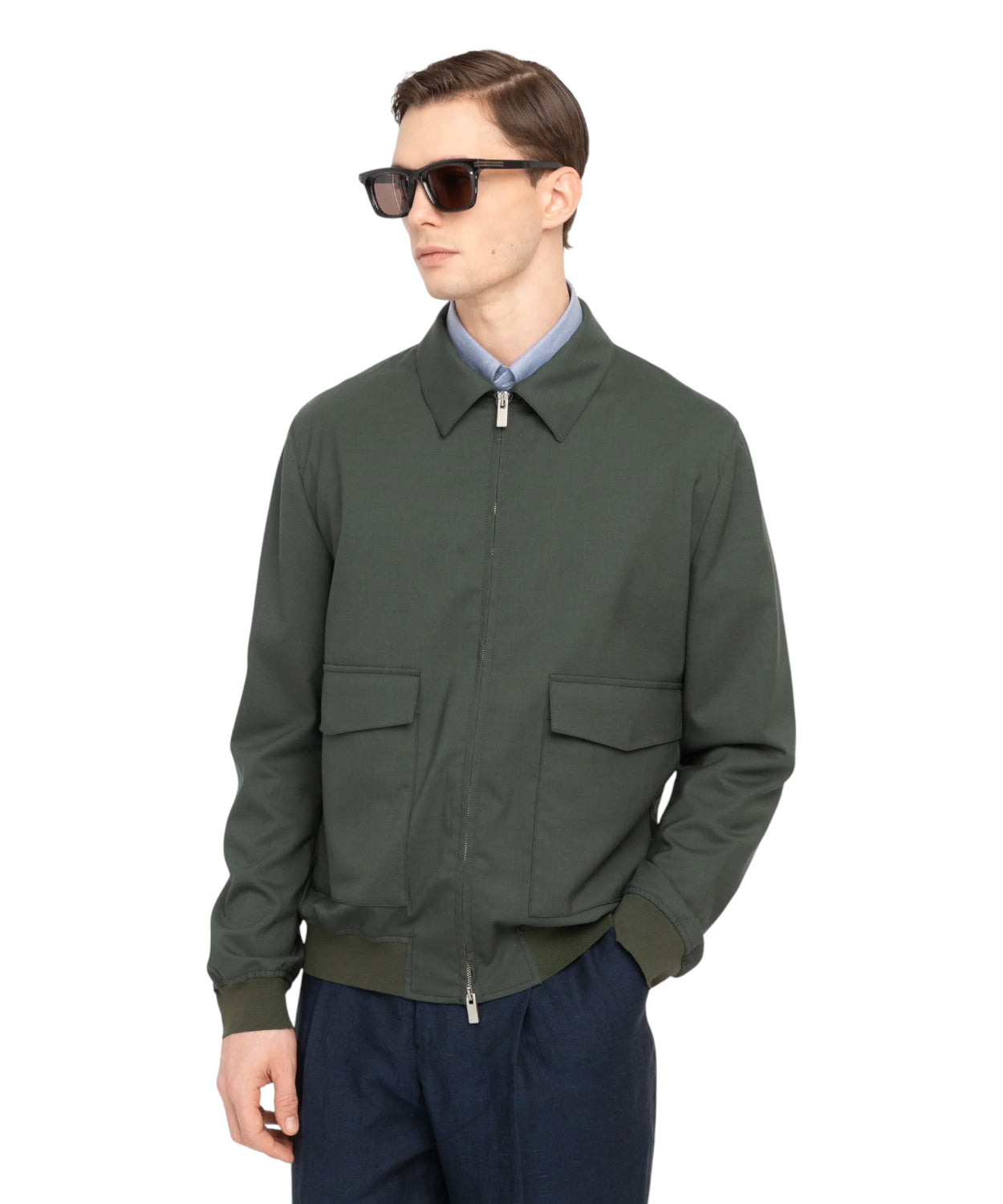 Bomber Fresco di Lana Stretch Paoloni