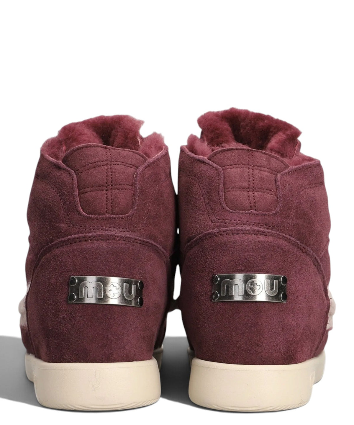 Mou New Inner Wedge Hiking Lace-Up en peau lainée