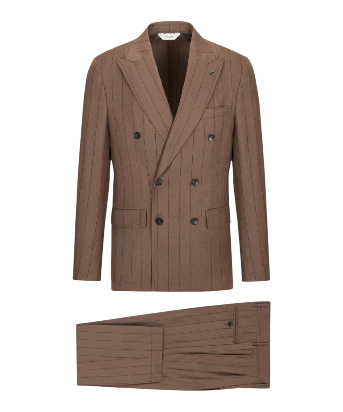 Costume Homme croisé à rayures tennis en pure laine stretch