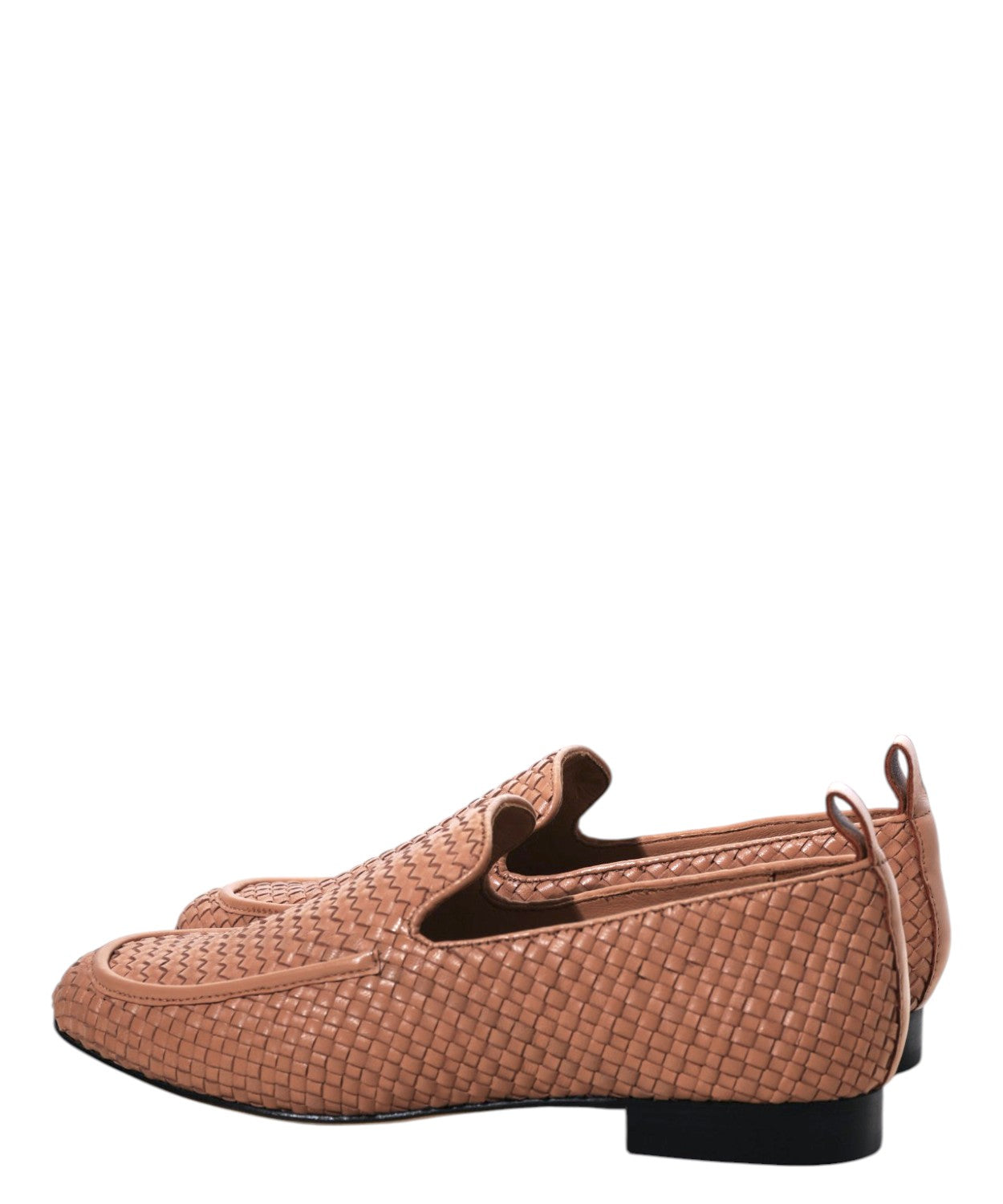 Mocassins en cuir tressé pour femme JVAM