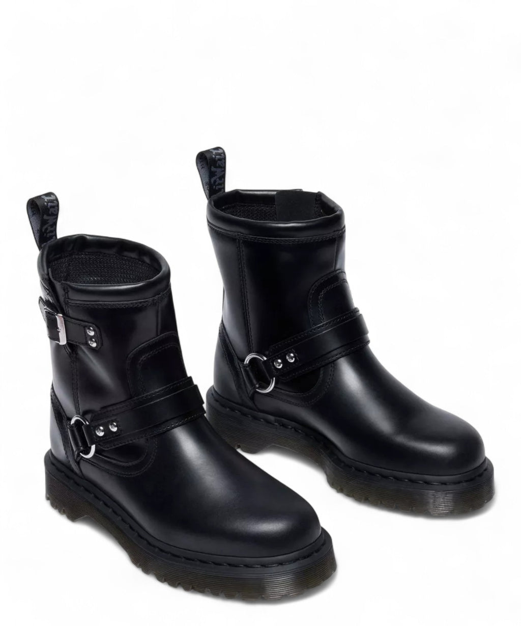 Bottes biker Dr. Martens Anistone Harness en cuir Orleans