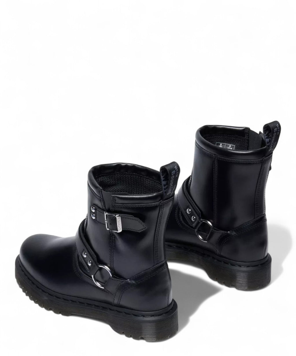 Bottes biker Dr. Martens Anistone Harness en cuir Orleans
