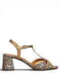 Sandales Chie Mihara en bronze avec imprimé python