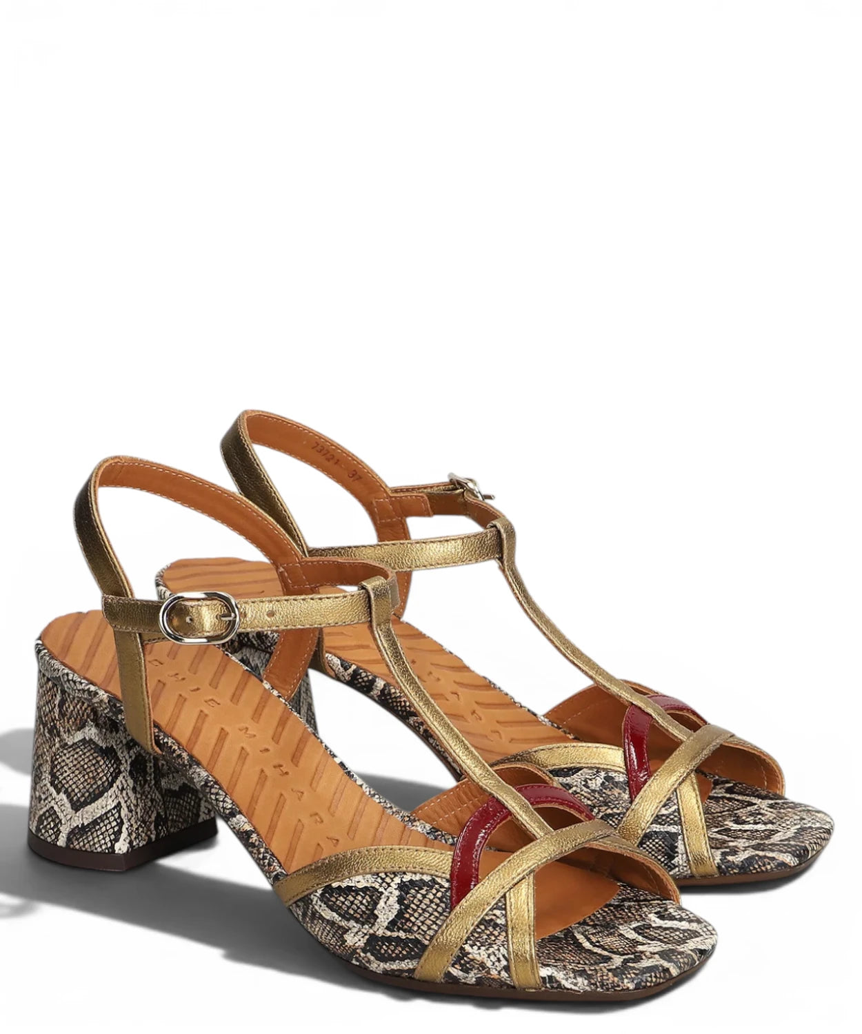 Sandales Chie Mihara en bronze avec imprimé python