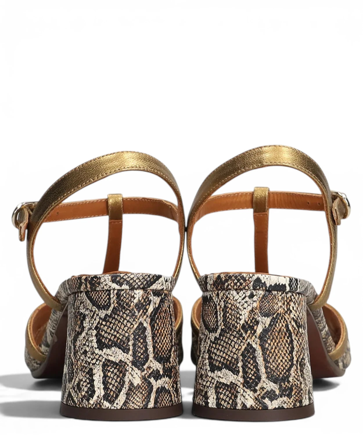Sandales Chie Mihara en bronze avec imprimé python