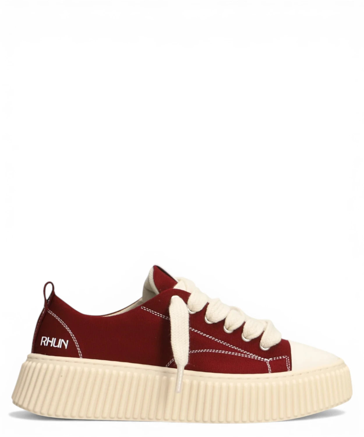 Sneakers Rhun 2020 Canvas Burgundy con Suola Voluminosa