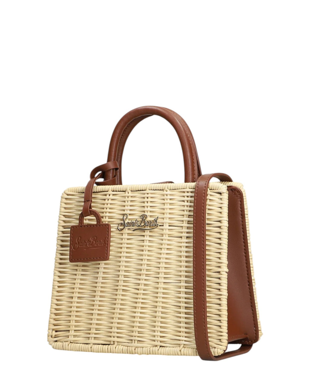 Sac Mini MC2 Saint Barth en Paille et Cuir
