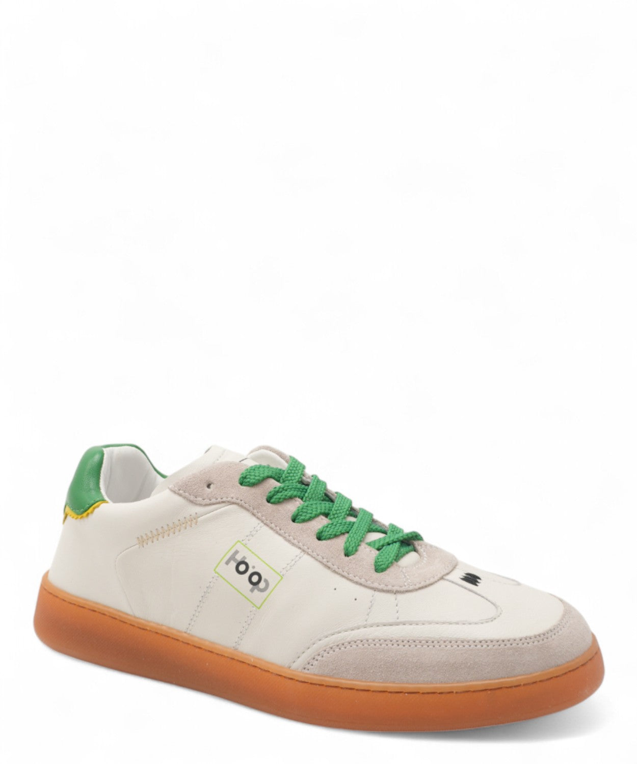 Sneakers Ho’op Start Green Yellow in Pelle-HO'OP-Sneakers-Vittorio Citro Boutique
