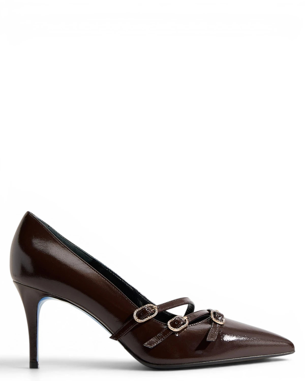 Escarpins en cuir Marrone Lucida