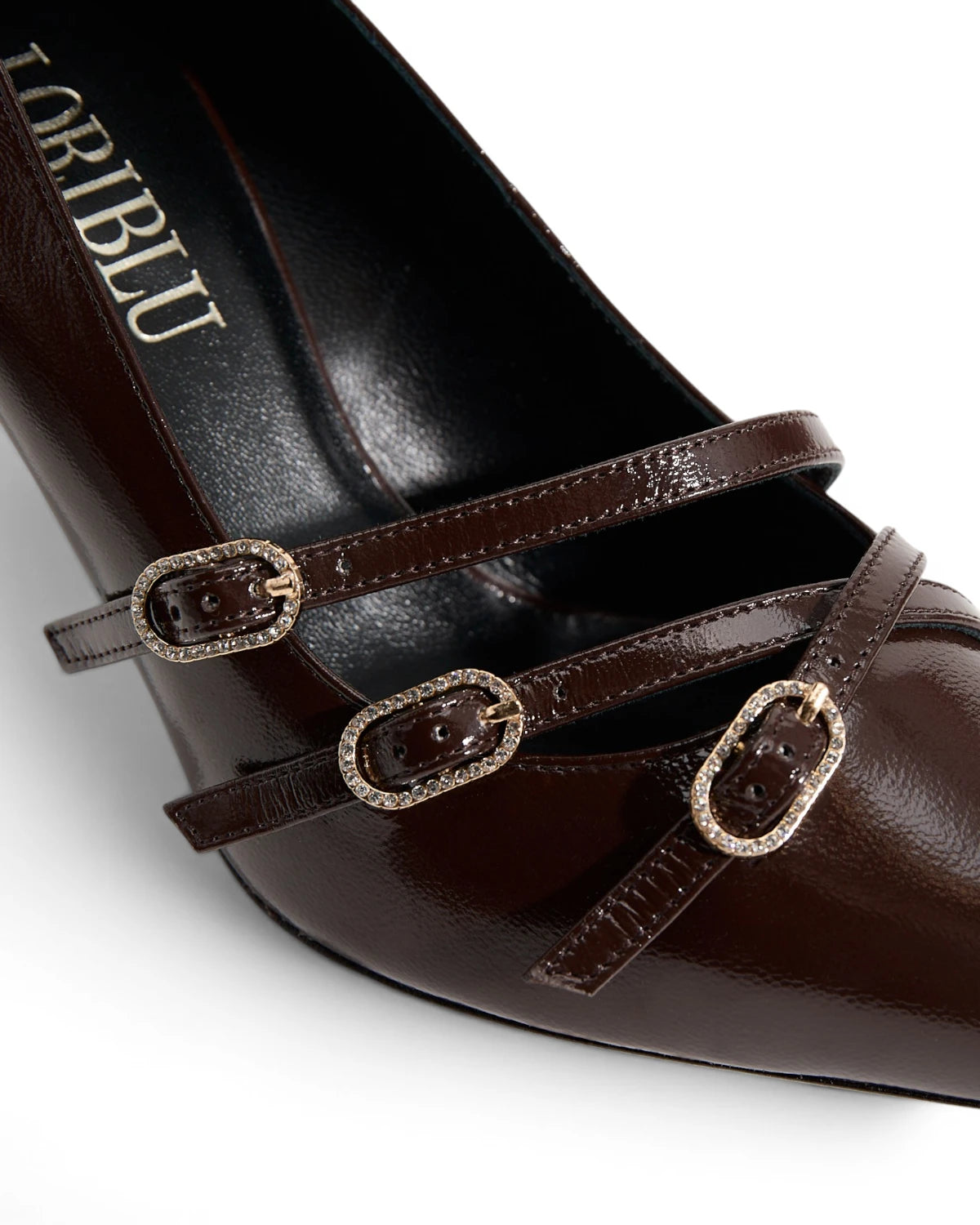 Escarpins en cuir Marrone Lucida