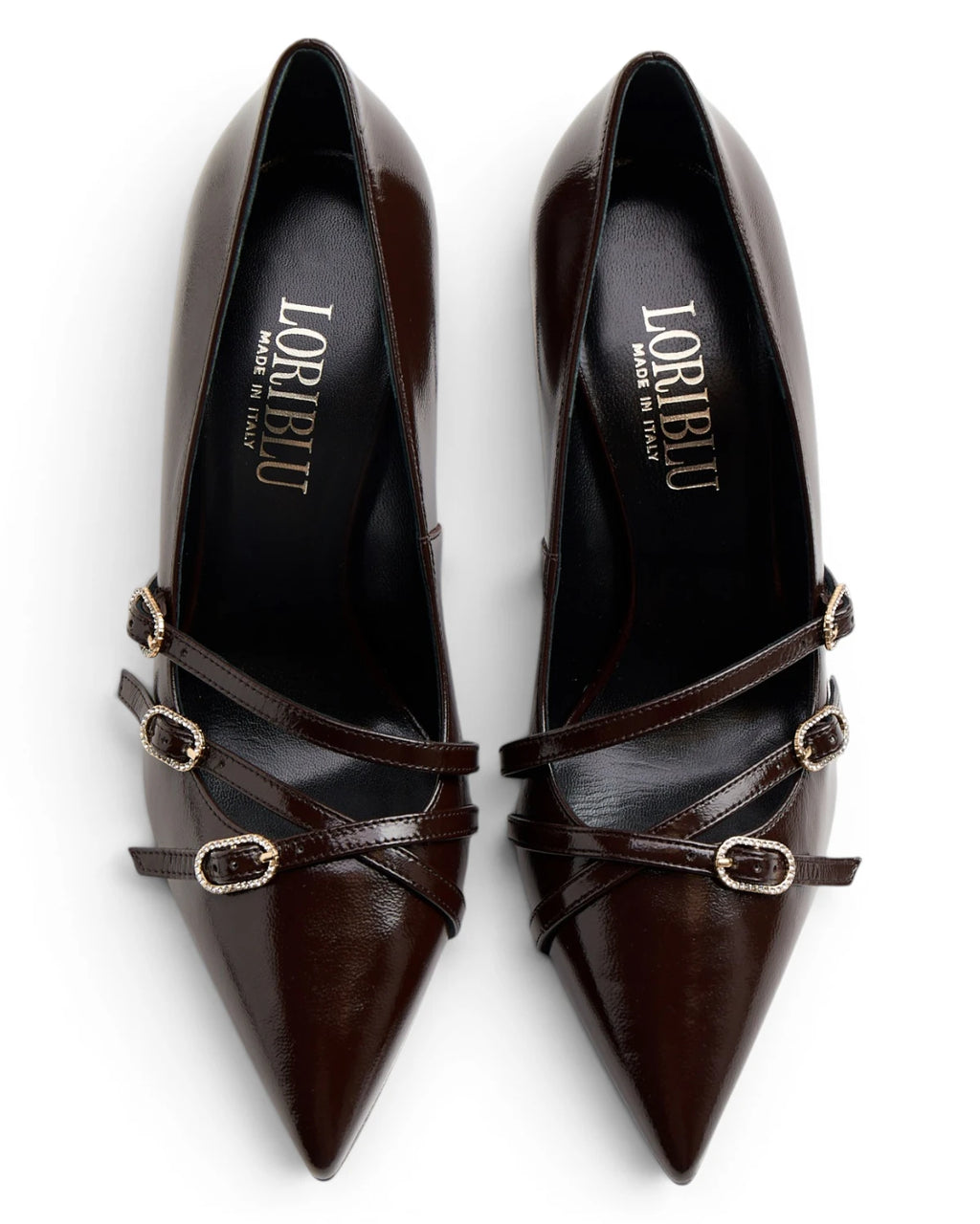 Escarpins en cuir Marrone Lucida