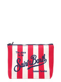 Pochette Aline righe rosse-Pochette-Mc2 Saint Barth-Vittorio Citro Boutique