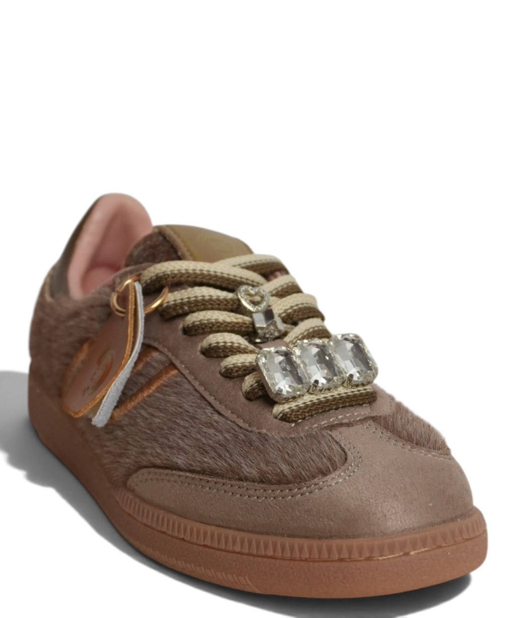 Sneakers Primabase donna in cavallino con charms