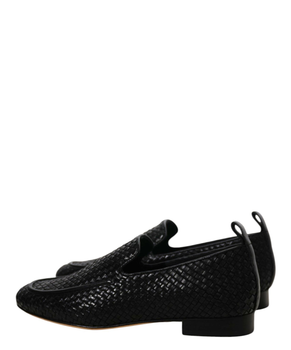 Mocassins en cuir tressé pour femme JVAM