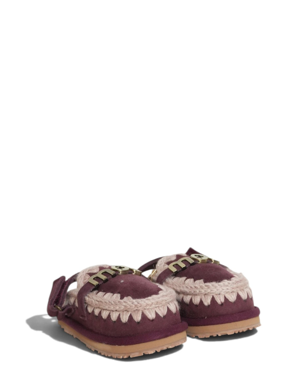 Claquettes enfant Mou Eskimo Slipper Backstrap Kid en peau de mouton