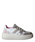 D.A.T.E. Sneakers Court Platform Laminated Silver