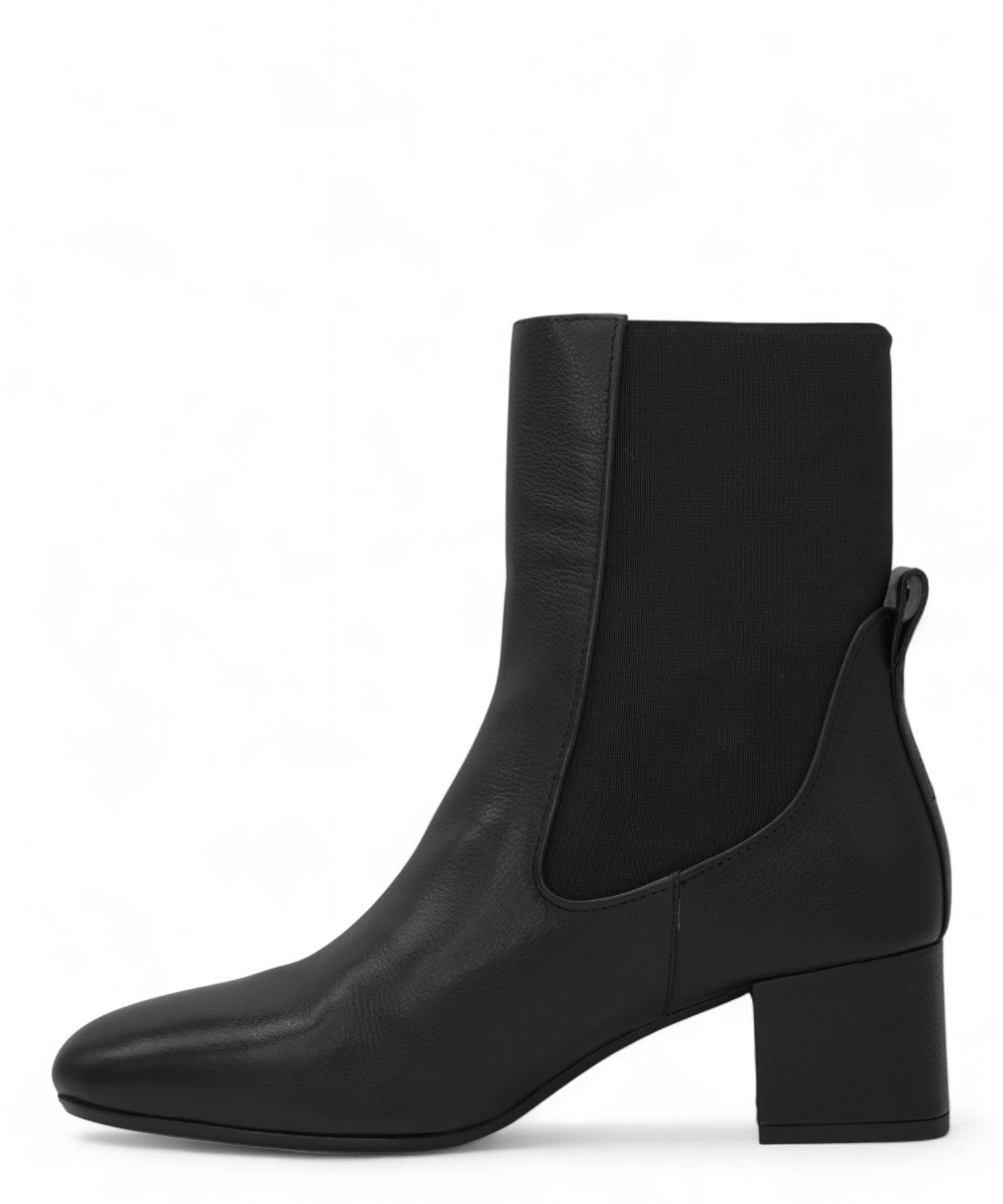 Tronchetto Nero Pelle con Elastico Tacco 5cm-JVAM-Stivali-Vittorio Citro Boutique