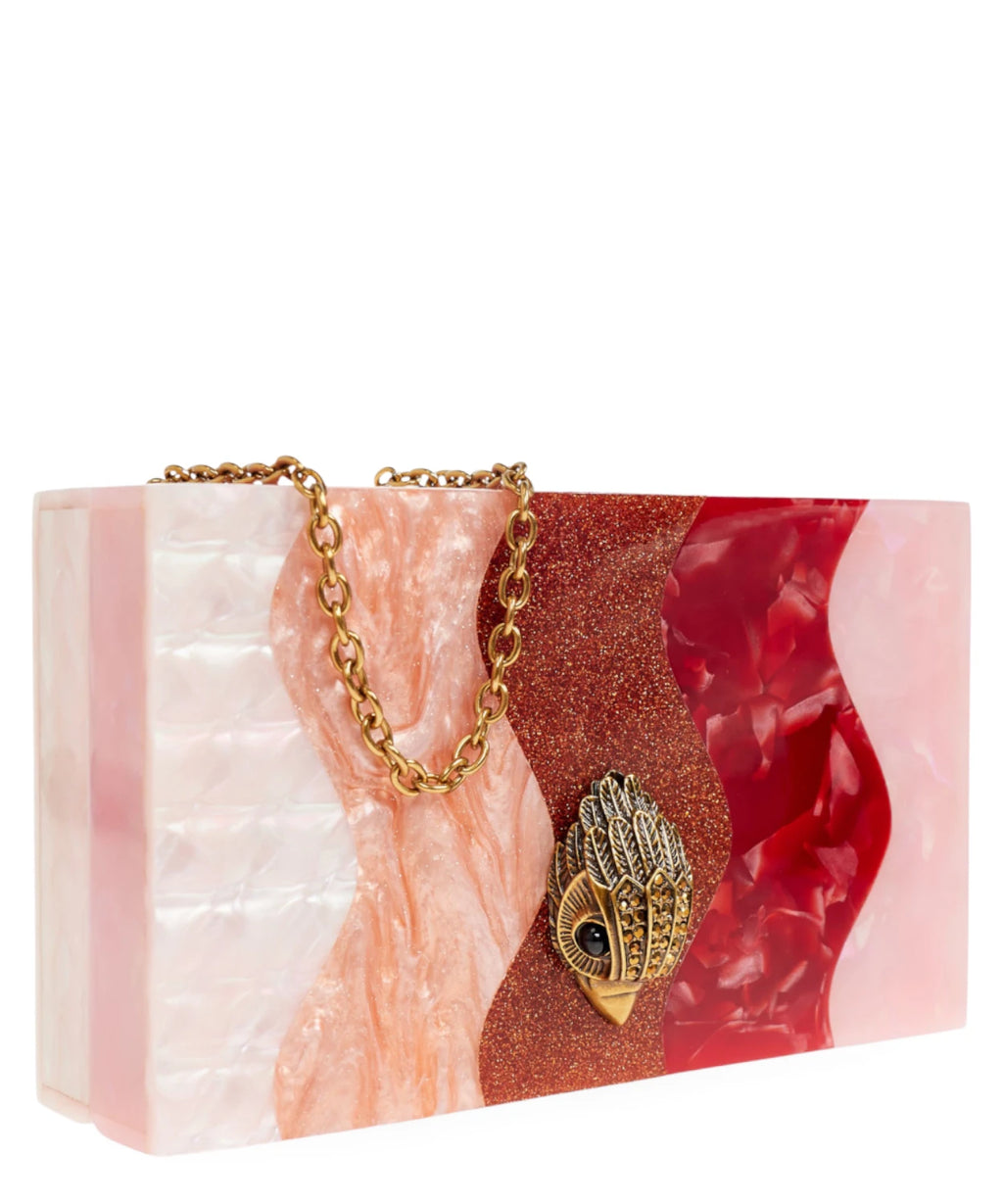 Pochette multicolore Kurt Geiger Party Box en acrylique