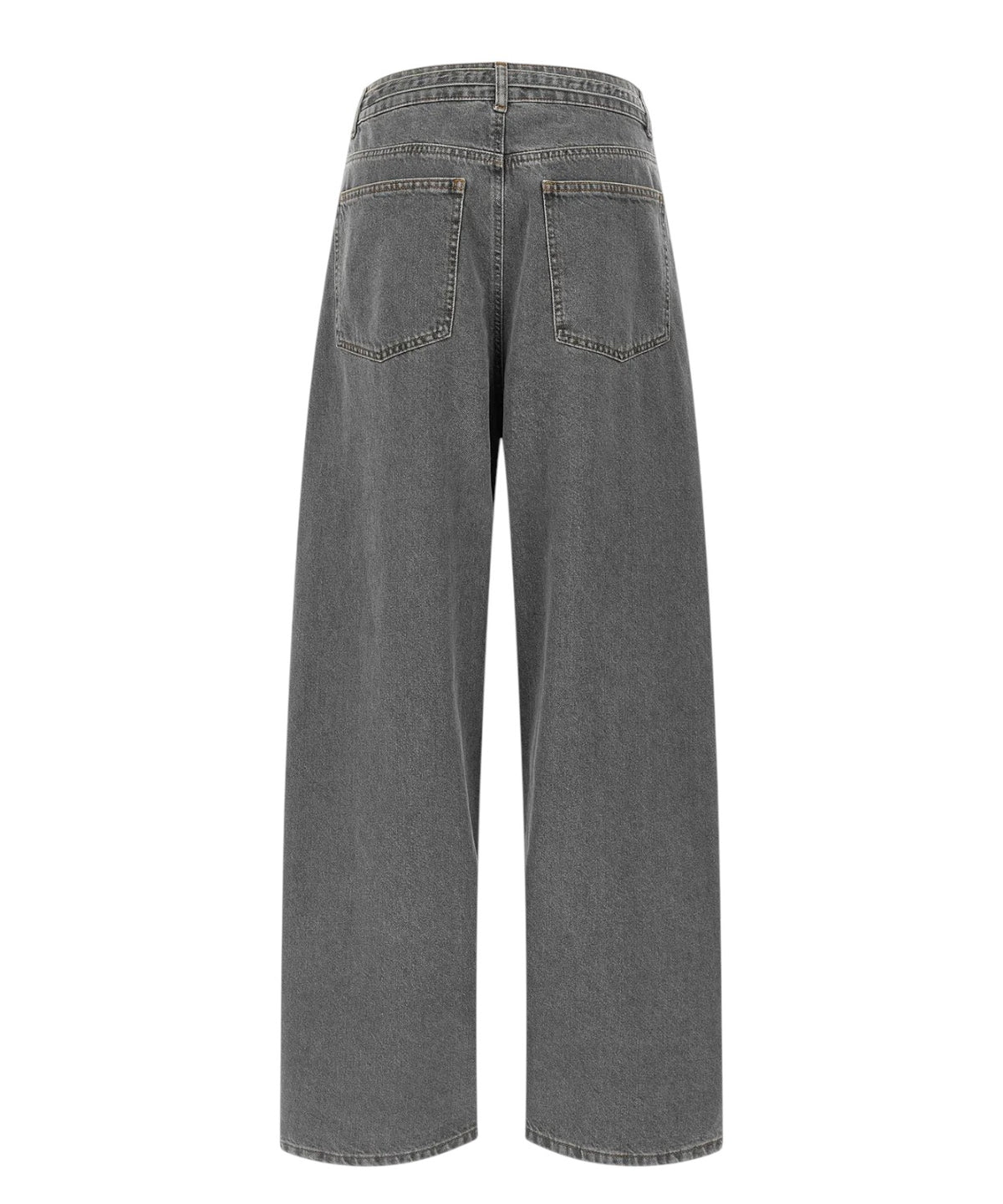 Jeans Twinset gris taille haute à jambe large avec ceinture