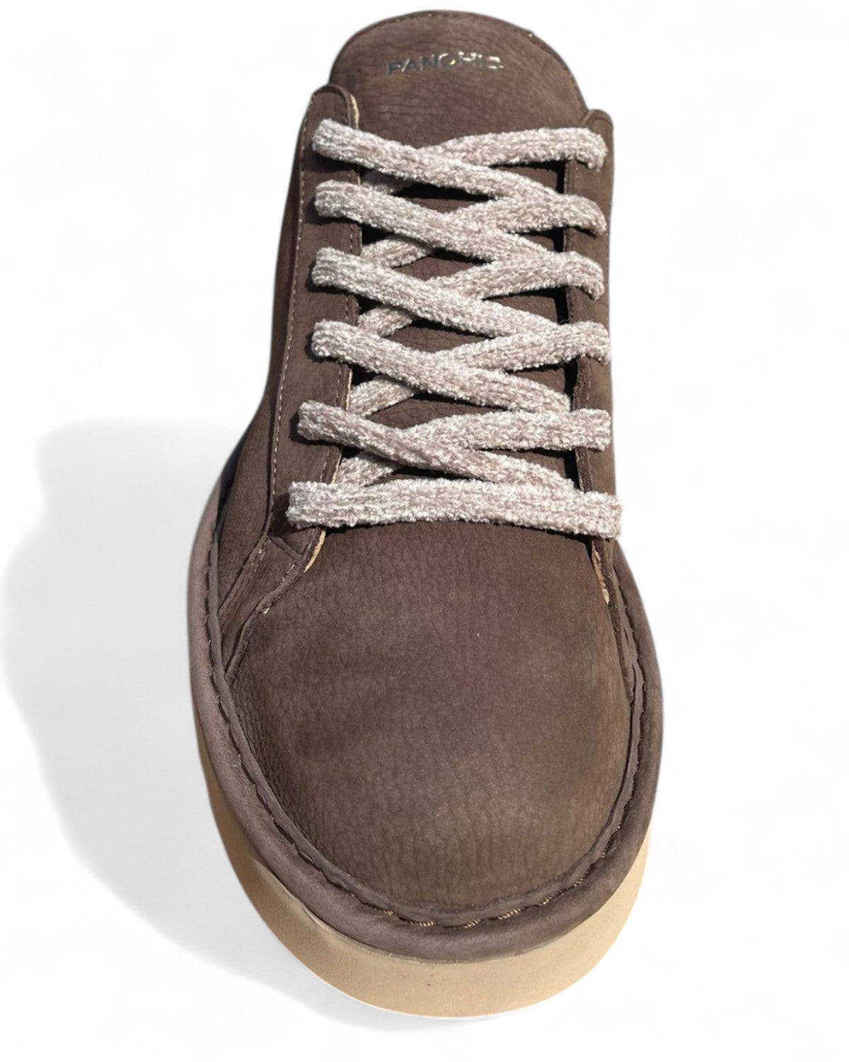 Sneakers P007 in Nabuk con Lacci Marrone Noce-PANCHIC-Sneakers-Vittorio Citro Boutique