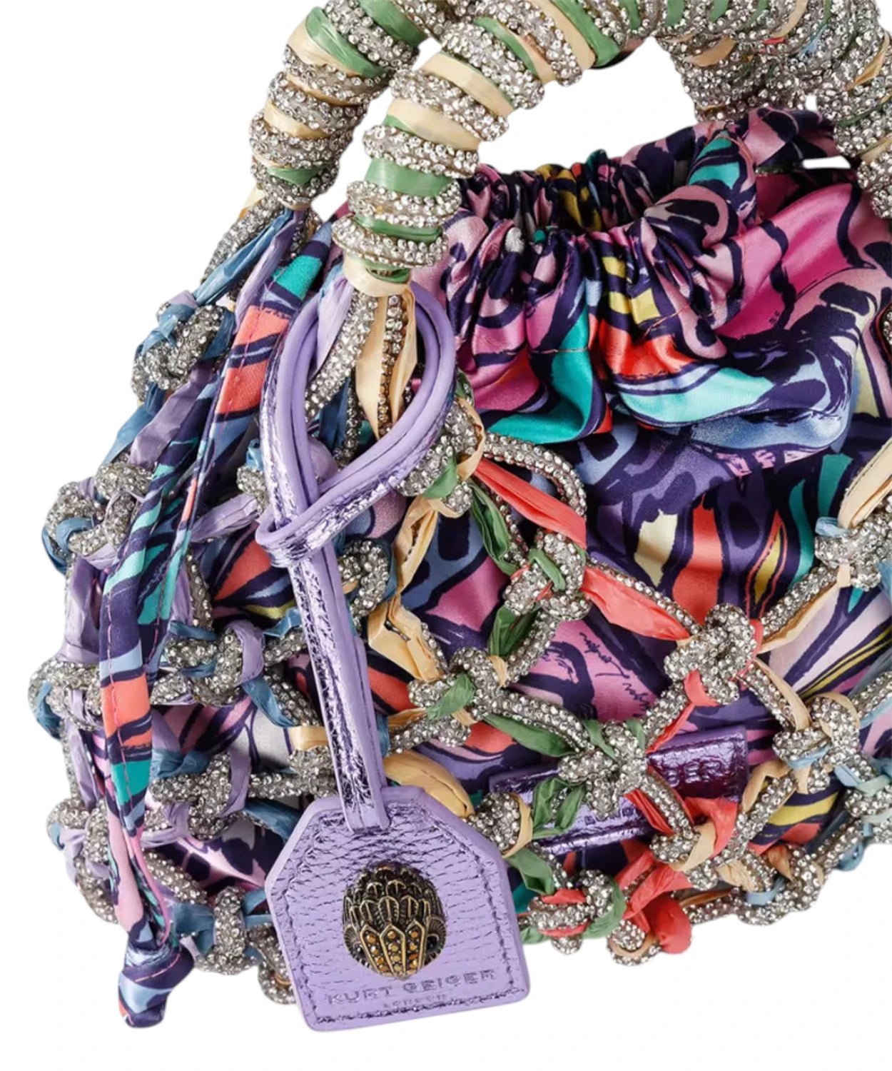 Borsa Donna Kurt Geiger Macramè e Cristalli