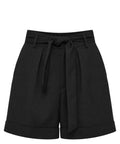 Short taille haute avec nœud