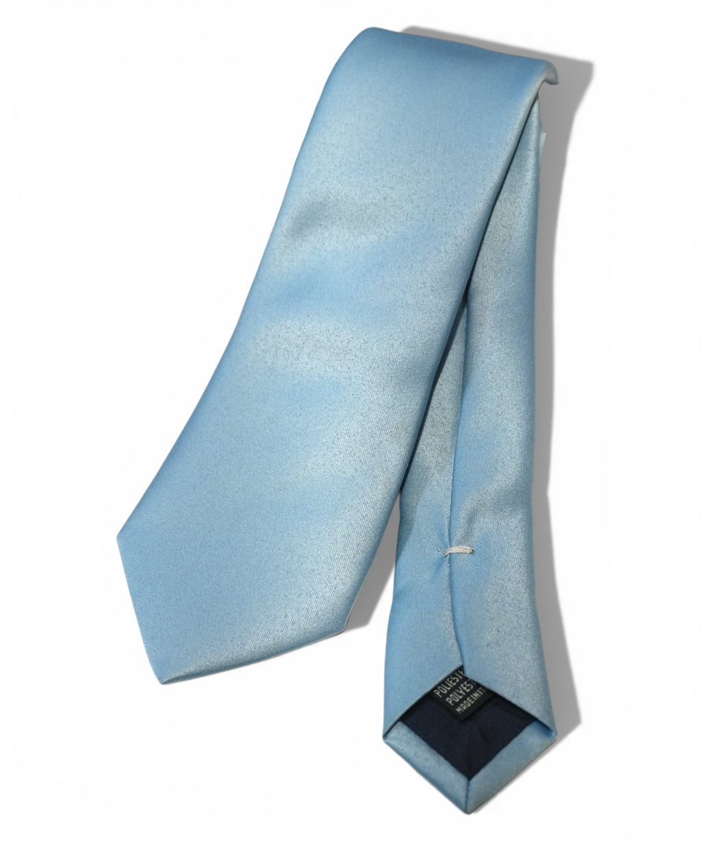 Cravate Classique Unie Bleu Ciel