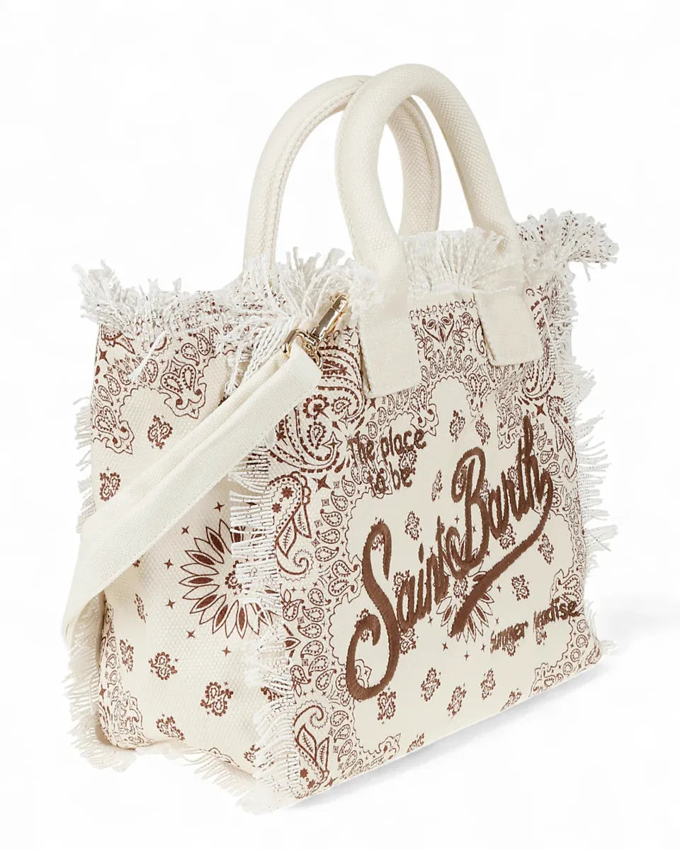 Borsa Colette in Canvas di Cotone con Stampa Bandana-Mc2 Saint Barth-Borse a mano-Vittorio Citro Boutique