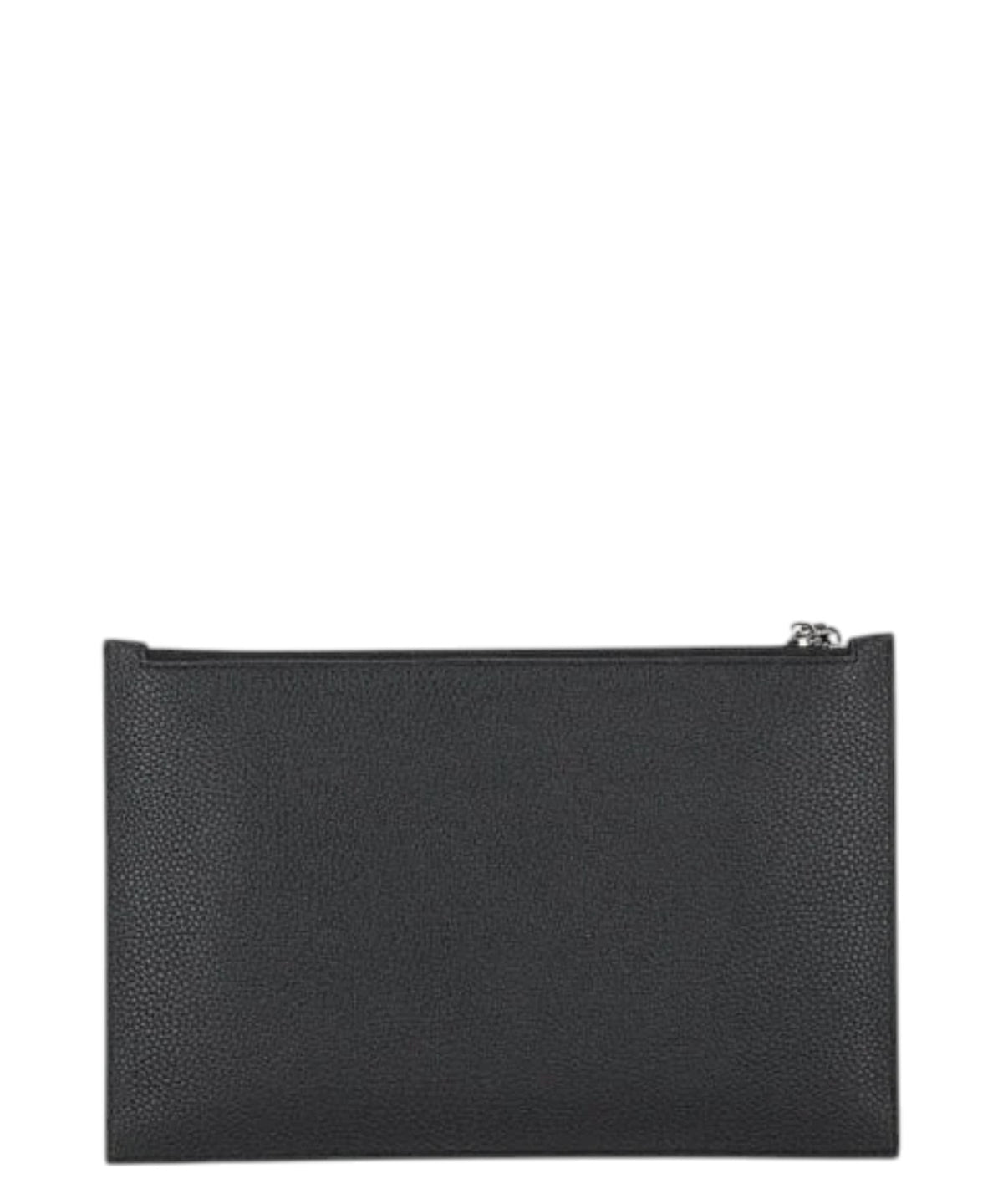 Pochettes en cuir grainé avec logo ton sur ton