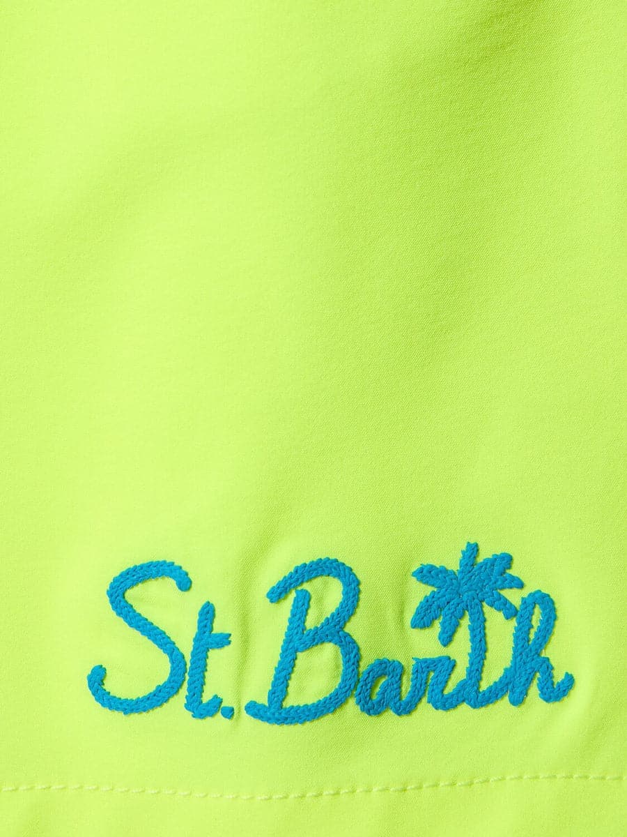 Shorts mare stretch con ricamo logo-Mc2 Saint Barth-Costumi da bagno-Vittorio Citro Boutique