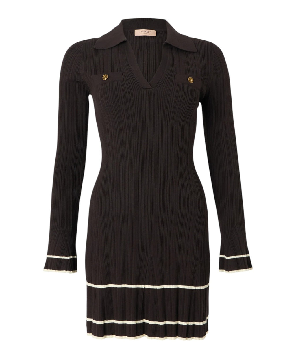 Robe en Maille Extensible Évasée Twinset