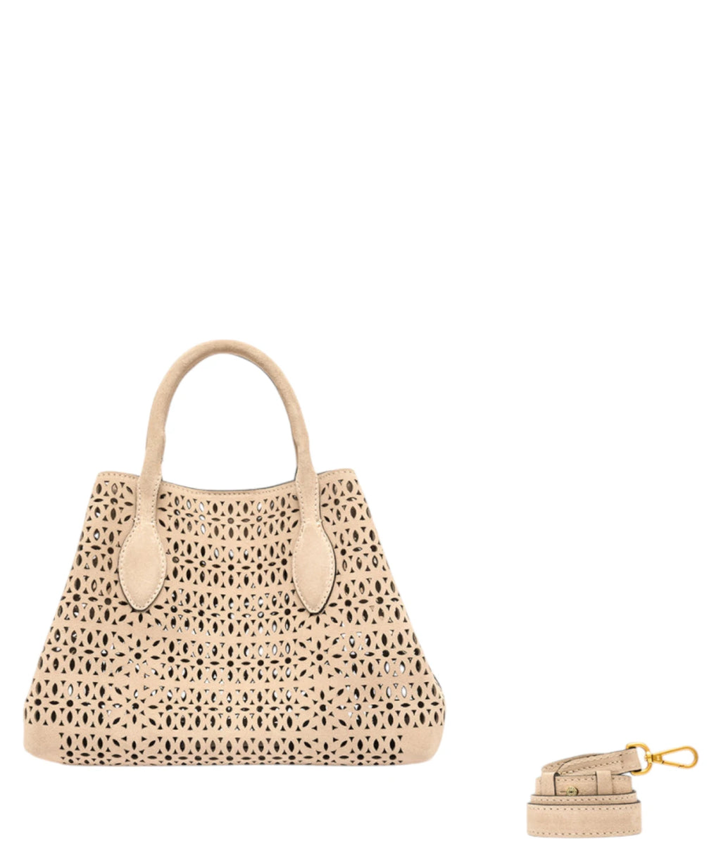 Sac Gianni Chiarini Mashup Small en daim laseré